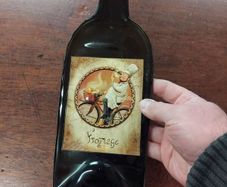 Glass Bottle advertising Fromage