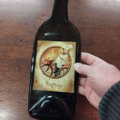 Glass Bottle advertising Fromage
