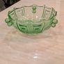 Vintage Stolzle Art Deco Green Glass Bowl 22cm Uranium glass Image 4