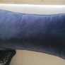 Plush Navy Velour with Gold Embroidery Cushions x2 Image 3