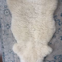 Authentic sheepskin rug large