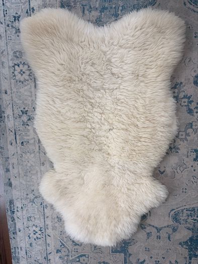 Authentic sheepskin rug large