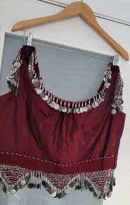 FRANCA belly dancer style cropped top Sz M ( Fit 10-12 UK)