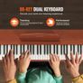 88 Key Fully Weighted Digital Piano Dual Keyboard Four Legged Stand Image 2
