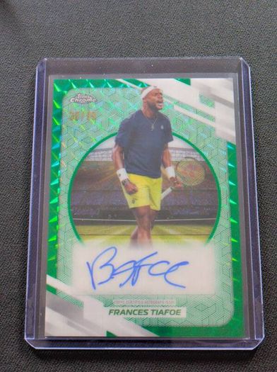 Frances Tiafoe Green Geometric Autograph Refractor 30/99 2026 Topps Chrome Tennis