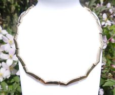 Vintage 9K Solid Gold 375 heavy Necklace Collier 13,28g length 17,2"