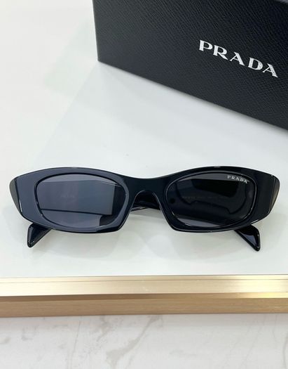 Prada Style Black Geometric Sunglasses