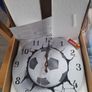 football  clock/ large mat / 2024 World Cup book and stickers not used. Image 2