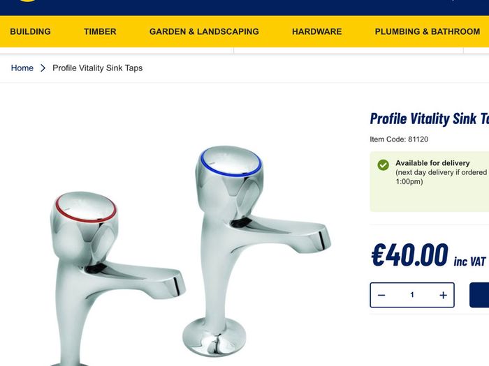 Profile Chrome High Neck Pair Sink Pillar Taps | Solid Brass