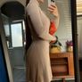 Zara beige ribbed knit turtleneck dress Image 3