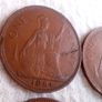 English Pennies 1960's. Image 6