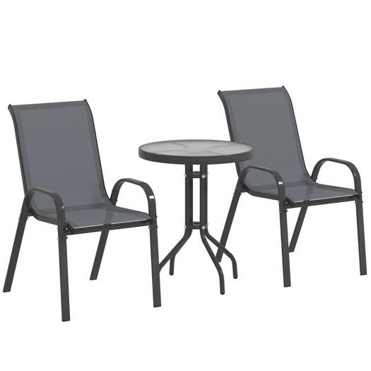 Three-Piece Outdoor Garden Set - Grey