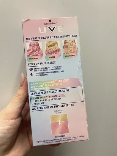 Rose Gold Semi-permanent hair dye