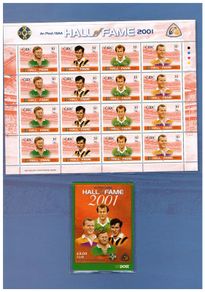 2001 Ireland An Post GAA Hall of Fame Commemorative Stamps Presentation Pack. Contains full mint never hinged sheetlet & stamp booklet