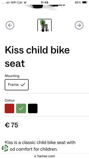 Hamax Bicycle Seat