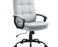 Office Chair, Desk Chair, Rocking Function, Height Adjustable, up to 120 kg, Gray