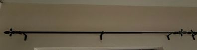 1 Black Curtain Pole