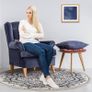 FREE EXPRESS SHIPPING Boho Round Rug 120CM, Machine Washable Rug for Living Room, Cotton Circle Kitchen Rug Area Rug with Small Tassel for Bedroom Patio, Mandala Outdoor Round Rug for Camping Picnic Image 5