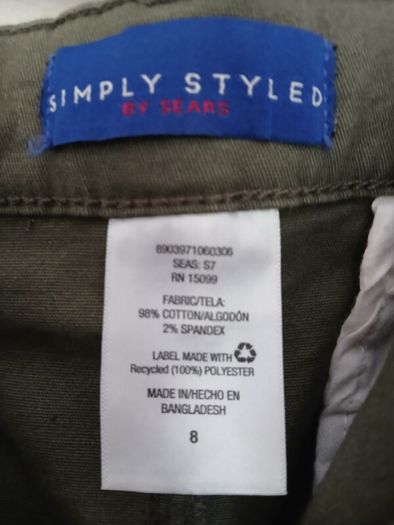 khaki green cotton short skirt