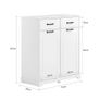 Double Laundry Cabinet White Image 3
