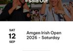 Irish Open Saturday Ticket