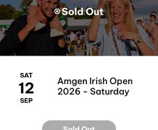 Irish Open Saturday Ticket