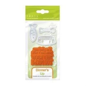Tonic Die & Stamp set - DINNERS UP