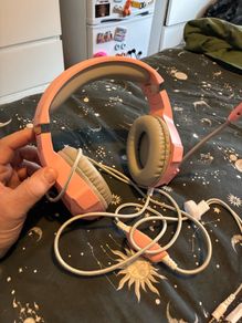 Rose pink gaming headset