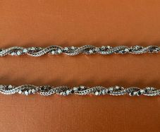 Vintage Sphere Bead Links Silver necklace 925