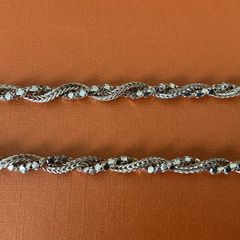 Vintage Sphere Bead Links Silver necklace 925