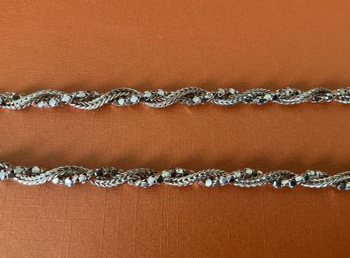 Vintage Sphere Bead Links Silver necklace 925