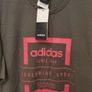 BNWT Adidas Label Linear khaki/pink T-shirt size L Postage included Image 4