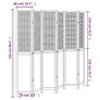 Room Divider 6 Panels Dark Brown Solid Wood Paulownia Image 6