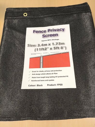 Privacy Netting 1.7m x 3.4m ( 6'-11') 88 %