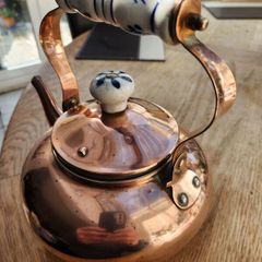 vintage copper kettle.  Polished.