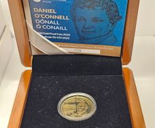 Ireland 2025 Gold Proof 1/4oz Au Daniel O'Connell 50 Euro Coin 250 Anniversary in Original Holder with COA