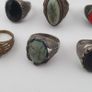 Antique Lot of 15 Bohemian Brass Rings  Assorted Ethnic & Tribal Designs Image 8