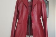 Red Leather Jacket Size Uk 14