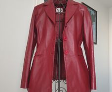 Red Leather Jacket Size Uk 14
