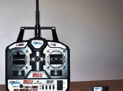 Radio control transmitter + receiver