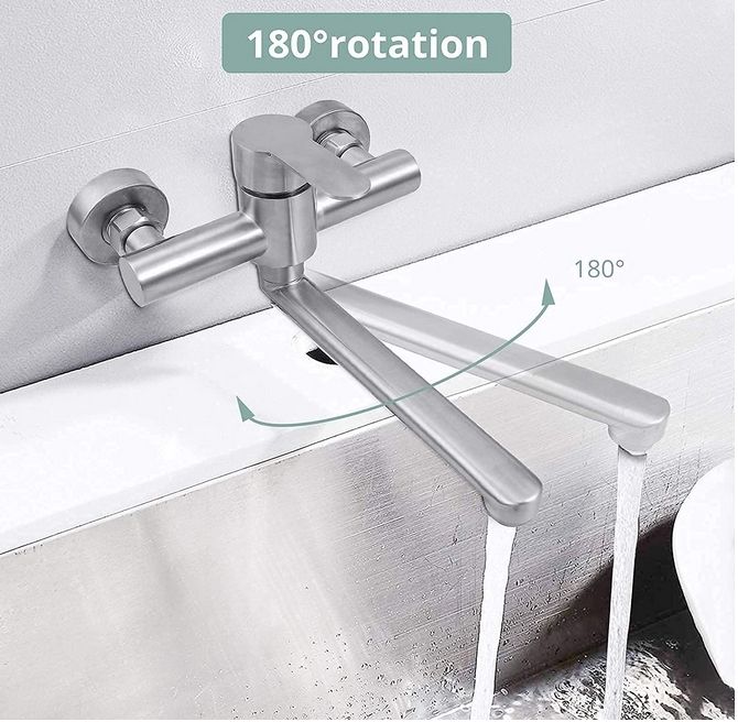 Colfuline Kitchen Sink Faucet Brushed Stainless Steel