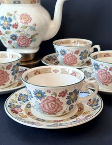 6 Tea Cups  and 6 Saucers Orient Dynasty Collection by Myott Staffordshire