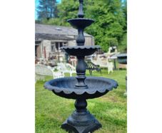 Three Tier Fountain Cast Iron Black CH R 5700
