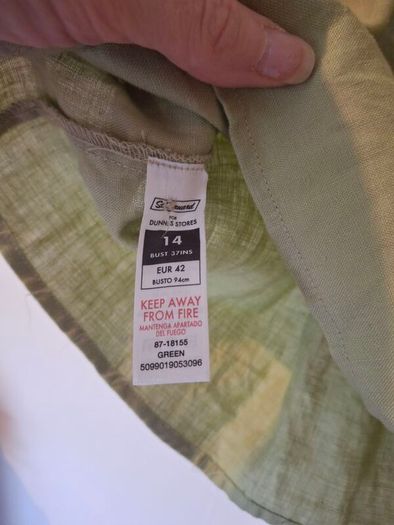 Green linen blouse Size M