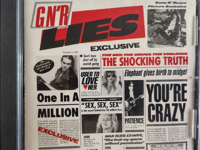 Guns N' Roses - G N' R Lies (1995) Reissue Hard Rock EX+