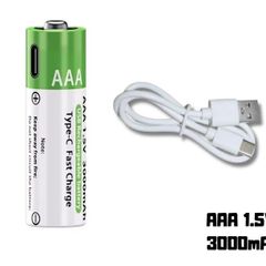 AAA USB Rechargeable Battery 1.5V Li-ion No Charger Needed