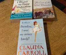 3 paperback books by Claudia Carroll Personally i blame my fairy Godmother. The last of the great Romantics. If this is paradise i want my money back.