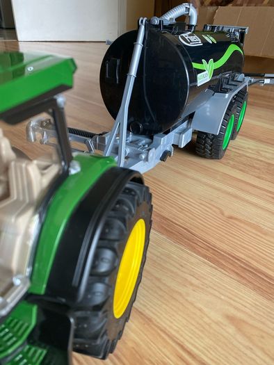 Bruder John Deere Tractor and Fliegl Slurry Tanker. Excellent Condition