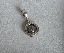 Pandora spinning signature dangle charm perfect condition fully hallmarked