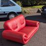 Vintage 90s leather sofa Image 2
